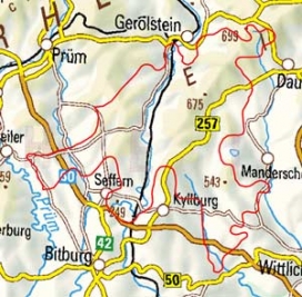 Abgrenzung der Landschaft "Kyllburger Waldeifel" (27700) Abgrenzung der Landschaft "Kyllburger Waldeifel" (27700)
