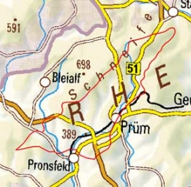 Abgrenzung der Landschaft "Südliches Schneifelvorland" (28002) Abgrenzung der Landschaft "Südliches Schneifelvorland" (28002)