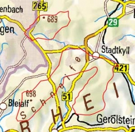 Abgrenzung der Landschaft "Schneifel Duppacher Rücken und Grenzwaldrücken" (28101) Abgrenzung der Landschaft "Schneifel Duppacher Rücken und Grenzwaldrücken" (28101)