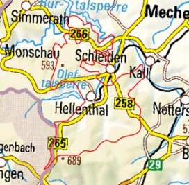 Abgrenzung der Landschaft "Hochfläche der südlichen Rureifel" (28203)