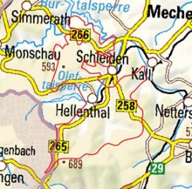Abgrenzung der Landschaft "Hochfläche der südlichen Rureifel" (28203) Abgrenzung der Landschaft "Hochfläche der südlichen Rureifel" (28203)