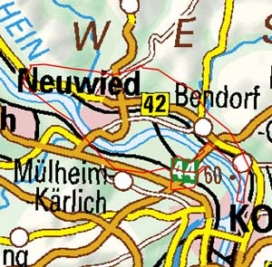Abgrenzung der Landschaft "Neuwieder Rheintalaufweitung" (29102)