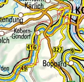 Abgrenzung der Landschaft "Unteres Moseltal" (29103)