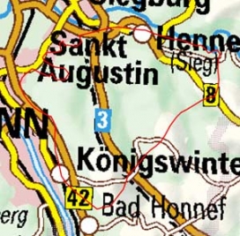 Abgrenzung der Landschaft "Pleiser Hügelland und Siebengebirge" (29203) Abgrenzung der Landschaft "Pleiser Hügelland und Siebengebirge" (29203)