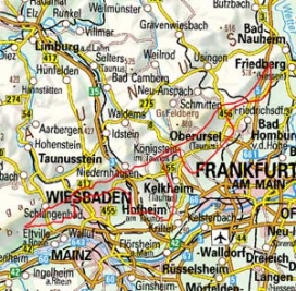 Abgrenzung der Landschaft "Vortaunus" (30001)