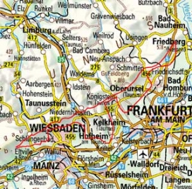 Abgrenzung der Landschaft "Vortaunus" (30001) Abgrenzung der Landschaft "Vortaunus" (30001)