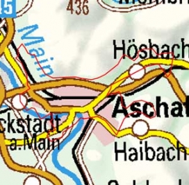 Abgrenzung der Landschaft "Aschaffenburg" (303) Abgrenzung der Landschaft "Aschaffenburg" (303)