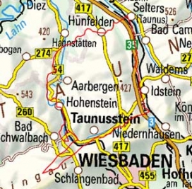 Abgrenzung der Landschaft "Östlicher Aartaunus Bad Schwalbach-Hohensteiner Aartal und Oberaarmulde" (30402) Abgrenzung der Landschaft "Östlicher Aartaunus Bad Schwalbach-Hohensteiner Aartal und Oberaarmulde" (30402)
