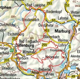 Abgrenzung der Landschaft "Lahn-Dill-Bergland" (32001) Abgrenzung der Landschaft "Lahn-Dill-Bergland" (32001)