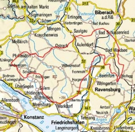 Abgrenzung der Landschaft "Oberschwäbisches Hügelland" (3201) Abgrenzung der Landschaft "Oberschwäbisches Hügelland" (3201)