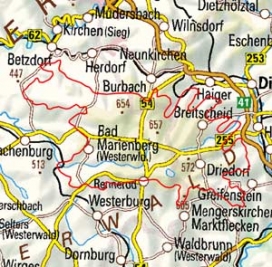 Abgrenzung der Landschaft "Hoher Westerwald" (32200) Abgrenzung der Landschaft "Hoher Westerwald" (32200)