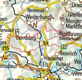 Abgrenzung der Landschaft "Südoberwesterwälder Hügelland mit Gaudernbacher Platte" (32302) Abgrenzung der Landschaft "Südoberwesterwälder Hügelland mit Gaudernbacher Platte" (32302)