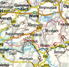 Abgrenzung der Landschaft "Nördliches Mittelsiegbergland" (33002)