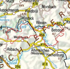 Abgrenzung der Landschaft "Südliches Mittelsiegbergland (Siegerwesterwald)" (33003) Abgrenzung der Landschaft "Südliches Mittelsiegbergland (Siegerwesterwald)" (33003)