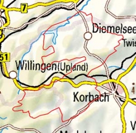 Abgrenzung der Landschaft "Grafschafter Bergland und Adorfer Bucht" (33202) Abgrenzung der Landschaft "Grafschafter Bergland und Adorfer Bucht" (33202)