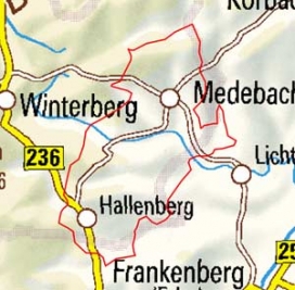 Abgrenzung der Landschaft "Medebacher Bucht" (33204) Abgrenzung der Landschaft "Medebacher Bucht" (33204)