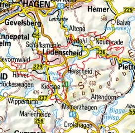Abgrenzung der Landschaft "Lüdenscheider Mulde" (33602) Abgrenzung der Landschaft "Lüdenscheider Mulde" (33602)
