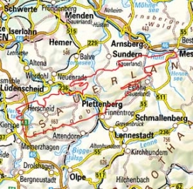 Abgrenzung der Landschaft "Ebbegebirge Homert" (33603) Abgrenzung der Landschaft "Ebbegebirge Homert" (33603)