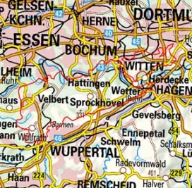 Abgrenzung der Landschaft "Bergisch-Märkisches Hügelland Ardey" (33708) Abgrenzung der Landschaft "Bergisch-Märkisches Hügelland Ardey" (33708)