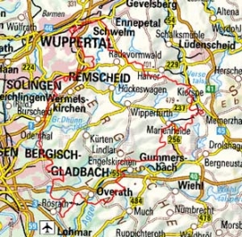 Abgrenzung der Landschaft "Nordbergische Hochfläche Südbergische Hochfläche" (33801)