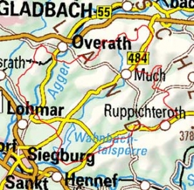 Abgrenzung der Landschaft "Agger-Sülz-Hochflächen Mucher Hochflächen Brölhochfläche Wahlscheid-Seelscheider Lössgebiet" (33803)