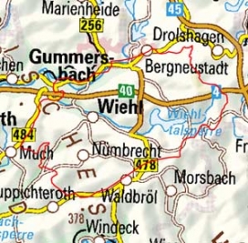 Abgrenzung der Landschaft "Wiehlbergland (Oberwiehlbergland)" (33902) Abgrenzung der Landschaft "Wiehlbergland (Oberwiehlbergland)" (33902)