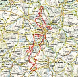 Abgrenzung der Landschaft "Westhessische Senke" (34300) Abgrenzung der Landschaft "Westhessische Senke" (34300)