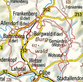 Abgrenzung der Landschaft "Wetschaft Buntstruth Frankenberger Oberland Bottendorfer Flur" (34502) Abgrenzung der Landschaft "Wetschaft Buntstruth Frankenberger Oberland Bottendorfer Flur" (34502)