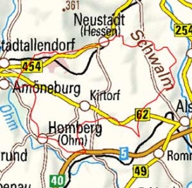 Abgrenzung der Landschaft "Nördliches Vogelsberg-Vorland" (34601) Abgrenzung der Landschaft "Nördliches Vogelsberg-Vorland" (34601)