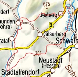 Abgrenzung der Landschaft "Gilserberger Höhen" (34602)