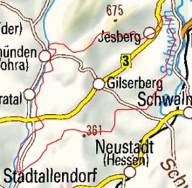 Abgrenzung der Landschaft "Gilserberger Höhen" (34602) Abgrenzung der Landschaft "Gilserberger Höhen" (34602)