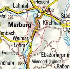 Abgrenzung der Landschaft "Marburg-Giessener Lahntal" (34801) Abgrenzung der Landschaft "Marburg-Giessener Lahntal" (34801)