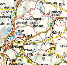 Abgrenzung der Landschaft "Vorderer Vogelsberg" (34900) Abgrenzung der Landschaft "Vorderer Vogelsberg" (34900)