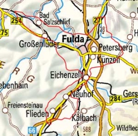Abgrenzung der Landschaft "Fuldaer Senke" (35200)