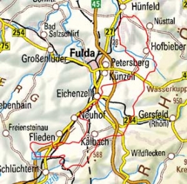 Abgrenzung der Landschaft "Vorland der westlichen Kuppenrhön" (35302) Abgrenzung der Landschaft "Vorland der westlichen Kuppenrhön" (35302)