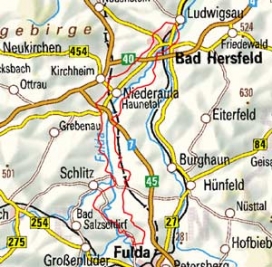 Abgrenzung der Landschaft "Fuldatal zw. Fuldaer Bucht und Hersfelder Senke" (35502)