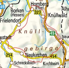 Abgrenzung der Landschaft "Knüll" (35601) Abgrenzung der Landschaft "Knüll" (35601)