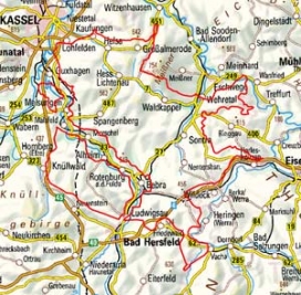 Abgrenzung der Landschaft "Fulda-Werra-Bergland" (35701)