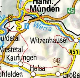 Abgrenzung der Landschaft "Kaufunger Wald" (35702) Abgrenzung der Landschaft "Kaufunger Wald" (35702)
