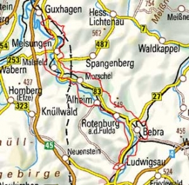 Abgrenzung der Landschaft "Bebra-Melsunger Fuldatal" (35704)