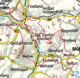 Abgrenzung der Landschaft "Unteres Werratal" (35801) Abgrenzung der Landschaft "Unteres Werratal" (35801)