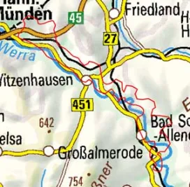 Abgrenzung der Landschaft "Tal der Werra" (35802)