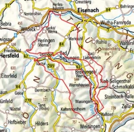 Abgrenzung der Landschaft "Salzunger Werrabergland" (35900) Abgrenzung der Landschaft "Salzunger Werrabergland" (35900)