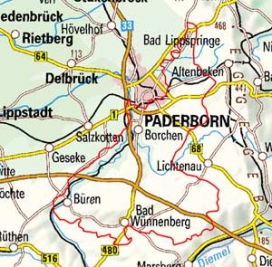 Abgrenzung der Landschaft "Paderborner Hochfläche" (36201) Abgrenzung der Landschaft "Paderborner Hochfläche" (36201)