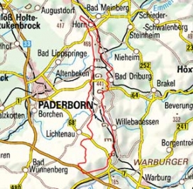 Abgrenzung der Landschaft "Egge und Warburger Wald" (36301)