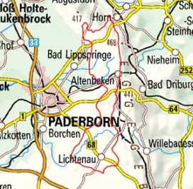 Abgrenzung der Landschaft "Westliches Eggevorland" (36302)