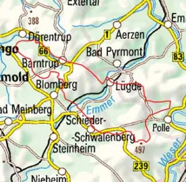 Abgrenzung der Landschaft "Blomberger Höhen Schwalenberger Höhen" (36402)