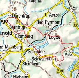 Abgrenzung der Landschaft "Blomberger Höhen Schwalenberger Höhen" (36402) Abgrenzung der Landschaft "Blomberger Höhen Schwalenberger Höhen" (36402)