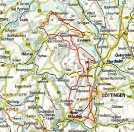 Abgrenzung der Landschaft "Sollingvorland" (37100)