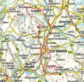 Abgrenzung der Landschaft "Leine-Ilme-Senke" (37200)
